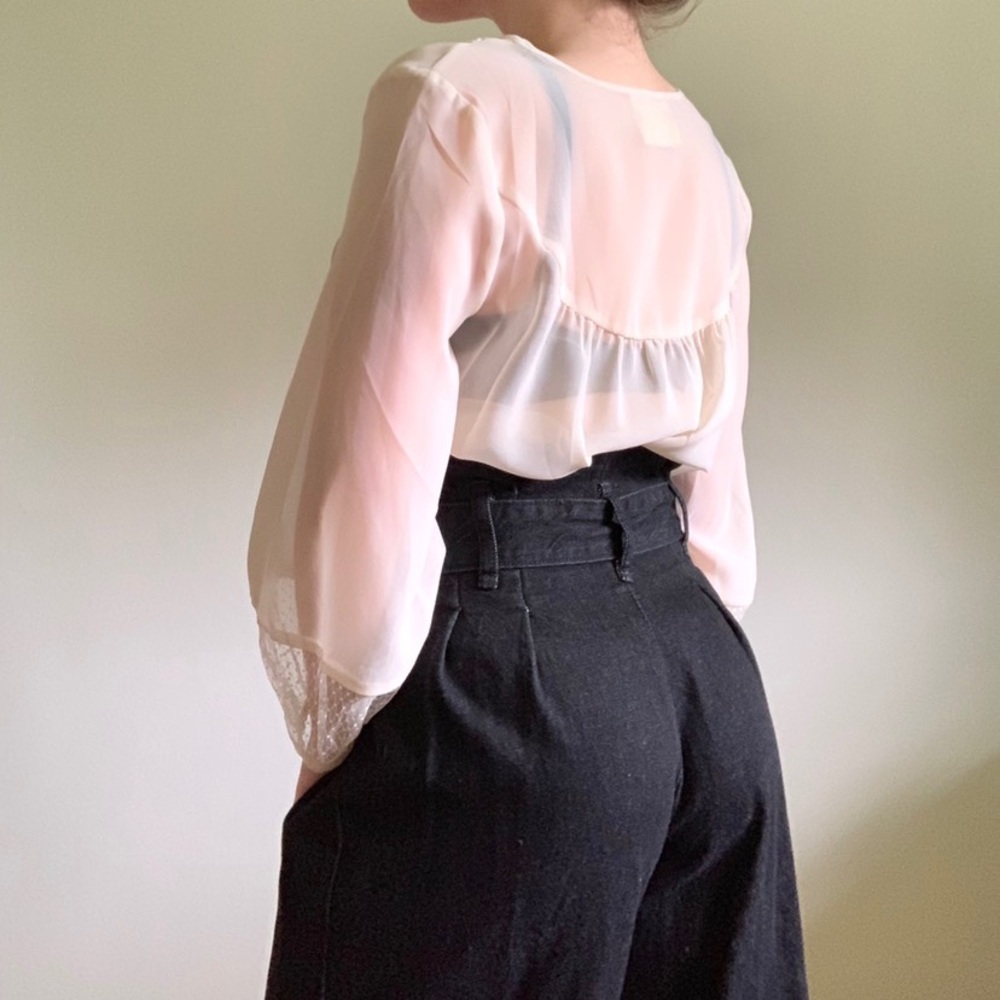 Sheer Button Blouse - Picture 2 of 5